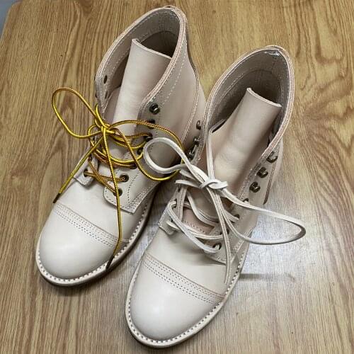 VT8111 Size 35-50 Super Quality Genuine Italian Vegetable Tanning Cow Leather Handmade Goodyear Welted Boots