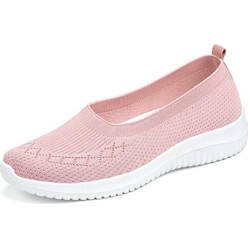 Tenis Mujer Outdoor Trainers Slip-On Lightweight Solid Color Gym Shoes Sport Women Tennis Shoes Ladies Flats Sneakers Grey Black