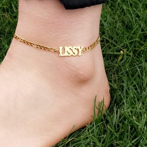 Personalized Year Foot Bracelet For Women Fashion Jewelry Customized Rome Anklets Stainless Steel Chain Pulseras Gift