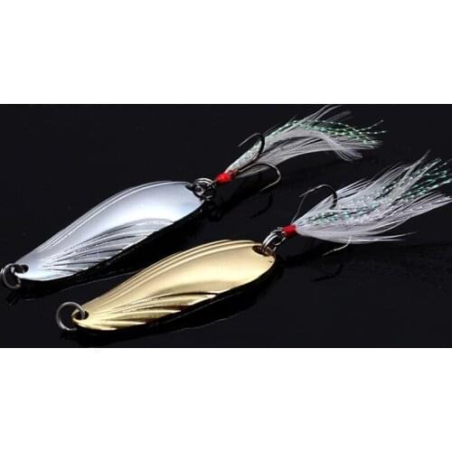 3pcs Metal 3g/5g/8g/13g Fishing Lures Wobbler Spinner Bait Spoon Artificial Bass Hard Sequin Paillette Metal Steel Hook Lures