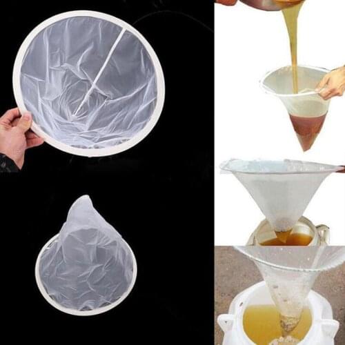 1PC Funnel Shaped Honey Strainer Net Apiculture Special Tools Garden Supplies Ultra-Fine Honey Nylon Filter Net for Beekeeping