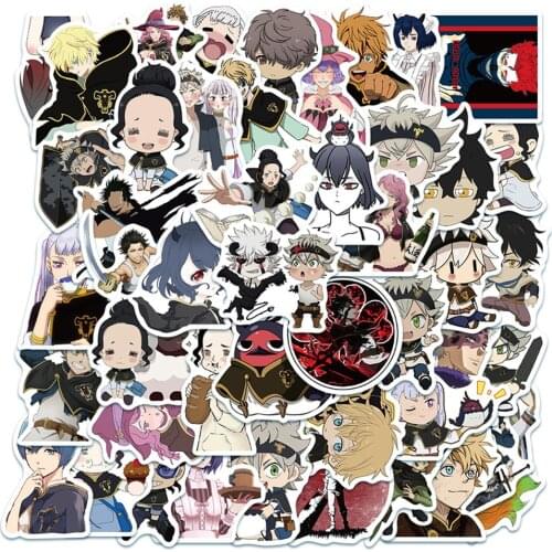 10/30/50PCS Cartoon Anime Black Clover Graffiti Sticker Hand Account Skateboard Water Cup Waterproof Decorative Toy Wholesale
