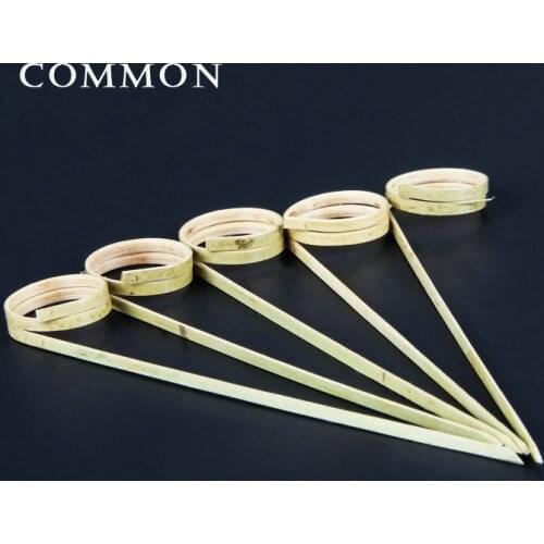 100pcs/set 12cm ring shape cocktail pick cocktail Olive pick Fruit label 2018