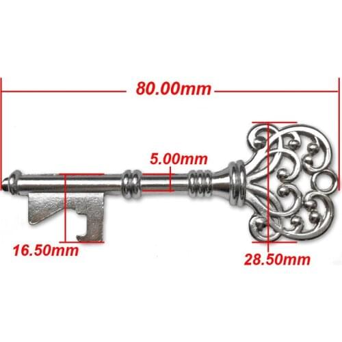 200pcs Metal Key Beer Bottle Opener with Ring Classic Creative Wedding Favors Party Gifts Antique Bronze Silver WA2009