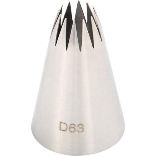 Free Shipping Stainless Steel 18/8 Star Piping Pozzles Cakes Cupcakes Decorating Icing Tips #D63