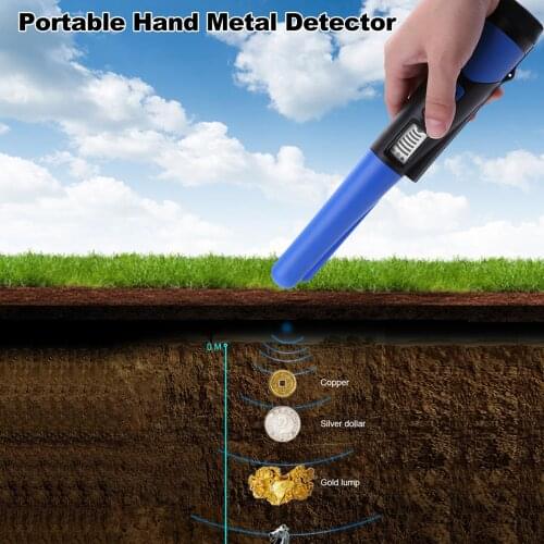 Metal Detector Portable High Sensitivity Metal Detector One-button LED Indicator Gold Detector with Woven Holster Bag