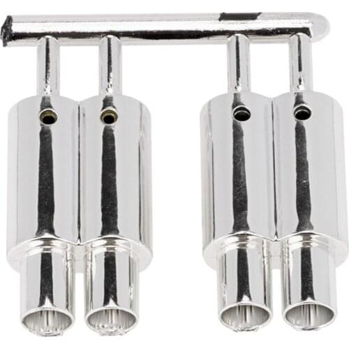 For 1/10 RC Car Off Road Buggy Traxxas Tamiya HSP HPI Kyosho Decoration Parts Dual-Outlet Exhaust Pipe Tailpipe