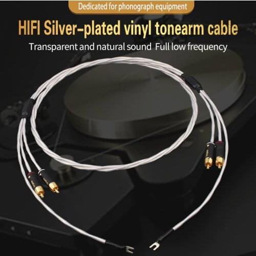 Xangsane fever grade HiFi black glue LP PTFE insulated silver-plated tonearm cable phonograph audio cable ground wire