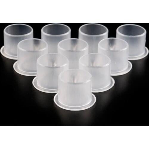 100 PCS 13*11mm Top Hat Style Tattoo Ink Cups White Plastic Disposable Ink Caps For Tattoo Ink