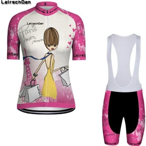 LairschDan Cycling Jersey Set Women Tricota Ciclismo Mujer 2021 Female Bicycle Cycling Uniform Bike Bib Shorts Suit MTB Clothing