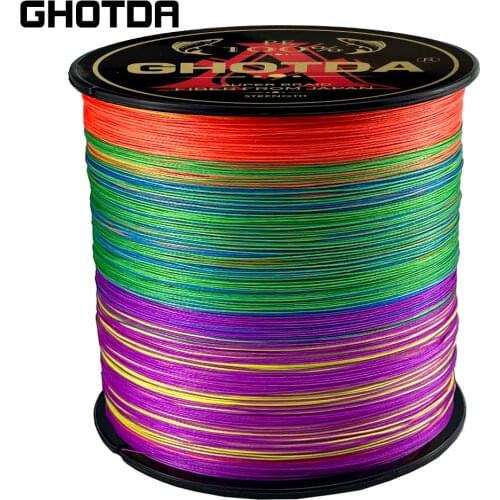 GHOTDA 9 Strands Braided Fishing Line 0.8-8.0# 300M PE Fishing Line 20-100LB Multifilament Fishing Line Smooth Pesca