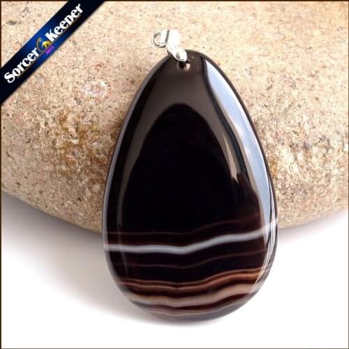 Fashion Women Man Necklace Pendant Big Natural Botswana Agates Stone Pendant Slide Healing Crystals for Jewelry Making US721