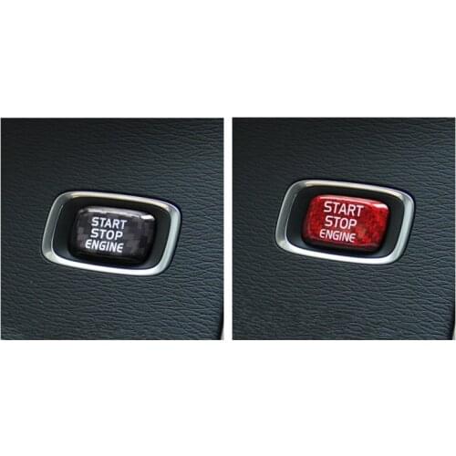 For Volvo V40 V60 S60 S60L XC60 S80L S80 Accessories Carbon Fiber Sticker Interior Trim Car Engine Start Button Sticker