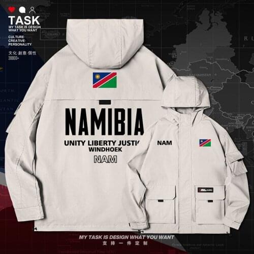 Namibia NAM Namibian men jacket hooded nation flag streetwear printed mens windbreaker trench coat men jackets autumn clothes