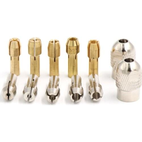 Stainless Steel Drill Chucks Collet Bits 1mm-3.2mm 4.2mm Shank Screws Nuts Replacement For Rotary Tool