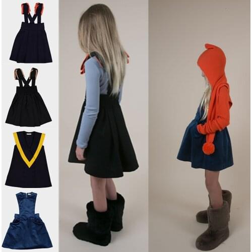 New Autumn Carbon Girls Clothes Sets Long Skirt T-shirts Suspender Brand Dresses Overalls Little Baby Girl Skirts Kids Clothes