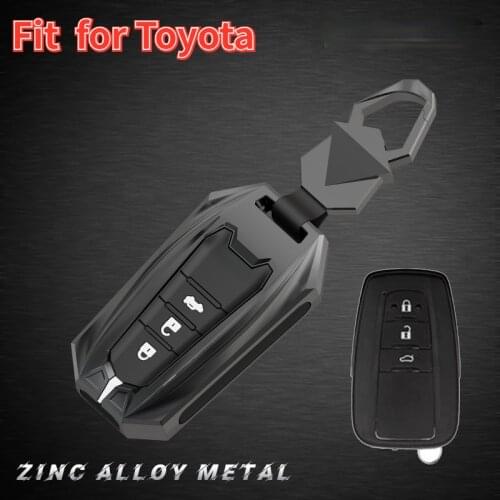 New Zinc alloy Car Key Case Cover For Toyota Prius Camry Corolla C-HR CHR RAV4 Prado 2018 Accessories Keychain Covers