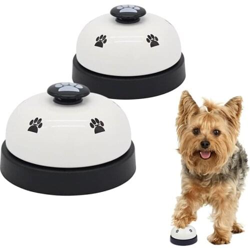 Pet Call Bell Toy Training Called Dinner Small Bell Footprint Ring Dog Educational Toy Teddy Interactive Bell Eating Food Feeder