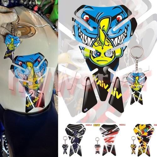 Fit For YAMAHA TMAX XMAX NMAX YZF R1 R3 R6 R25 MT-09 MT07 MT09 YS150 Tank Pad Protector Sticker Decal Gas Fuel Oil Key Chain