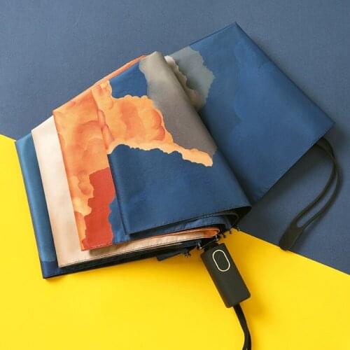 Portable Personalized Umbrella Foldable Pocket Uv Protection Lightweight Automatic Umbrella Guarda Chuva Home Rain Gear DB60YS