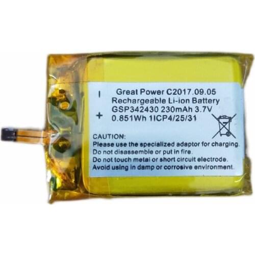Limited Stock Retail 3.7V 230mAh 342430 Rechargeable Battery Size:30*24*3.4mm High Quality