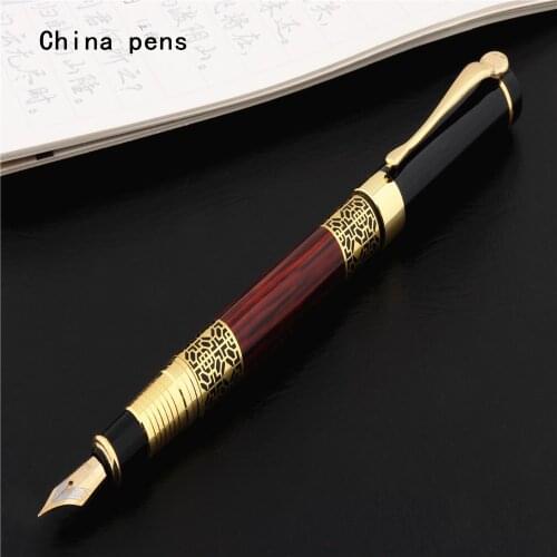 Luxury Quality 530 Golden carving Mahogany Business office School student Fountain Pen New stationery supplies