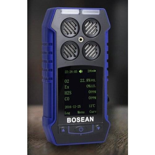 4-in-1 Handheld Gas Detector Toxic and Harmful Flammable EX H2S O2 CO Oxygen Carbon monoxide Hydrogen sulfide