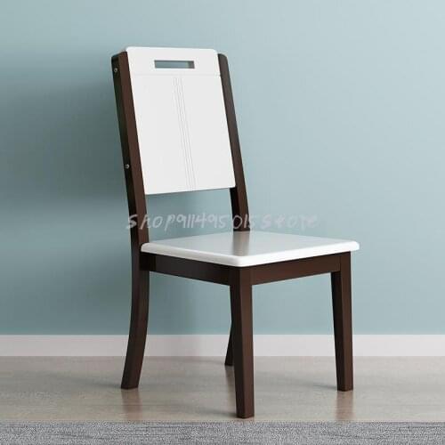 Nordic Dining Table And Chair Modern Minimalist Solid Wood Chair Casual Coffee Chair Restaurant Dining Back Seat Chair