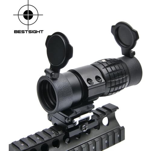Tactical Aim Optic Sight 3X Magnifier Scope Compact Hunting Riflescope Sights with Fit for 20mm Airsoft Rifle Rail Mount