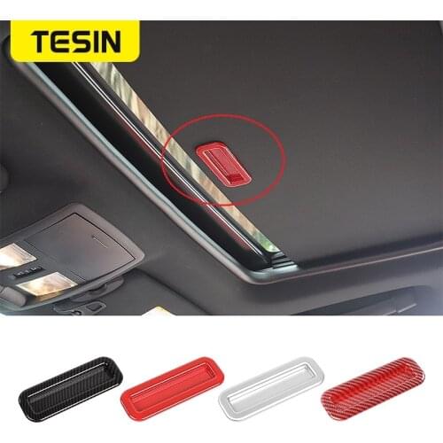 TESIN Interior Accessories For Dodge Durango Car Roof Sunroof Handle Decoration Covers For Dodge Ram 1500 2500 3500 2010-2020