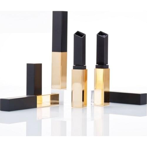 Lipstick tube 8.5mm Square Gold Empty Cosmetic Containers DIY Makeup Packing Lip Blam Tube Lipstick Container 10pcs 30pcs 50pcs