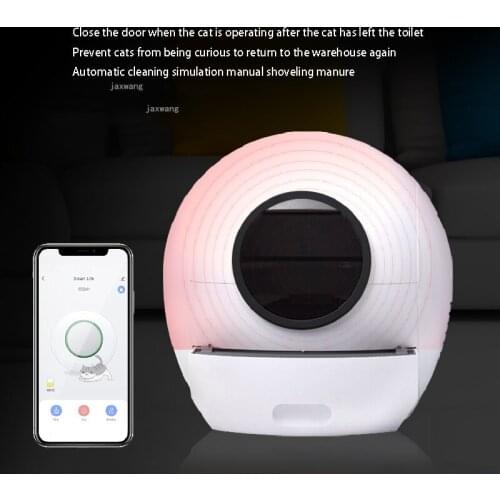 Smart Enclosed Cat Litter Box Deodorant Cats Plastic Toilet Splash-proof Electric Kitty Poop Basin Pets Training Bedpan Supplies