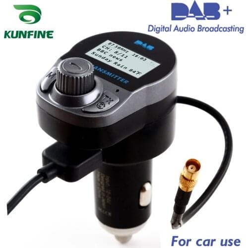 Universal car DAB radio DAB+ Receiver BT music Wireless player with FM Transmitter Receive phone calling phone Charger