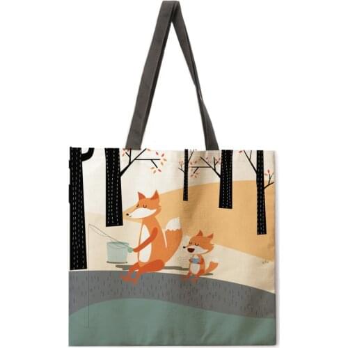 Forest squirrel ladies handbags ladies handbags ladies shoulder bags outdoor beach handbags fashion shopping bags