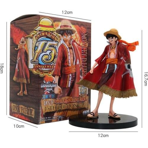 17cm Japan Anime One Piece Monkey D Luffy Theatrical Edition Action Figure PVC Q Version Model Toys Anime Figure Decoration