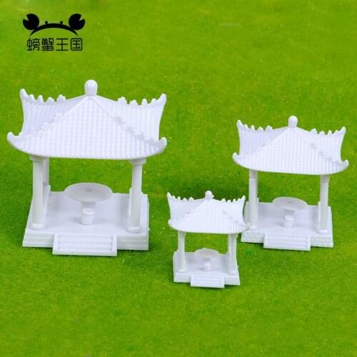 2 sets Model Gloriette Pavilion Chinese Construction 1:100 1:75 1:150 model train ho scale plastic railway modeling