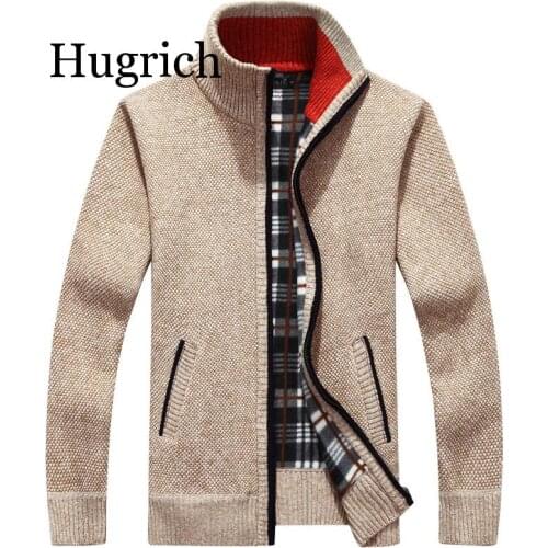 2020 Mens jacket Autumn Winter Warm Cashmere Wool Zipper jackets Pullover Man Casual Knitwear Sweaters coat Plus Size M-4XL