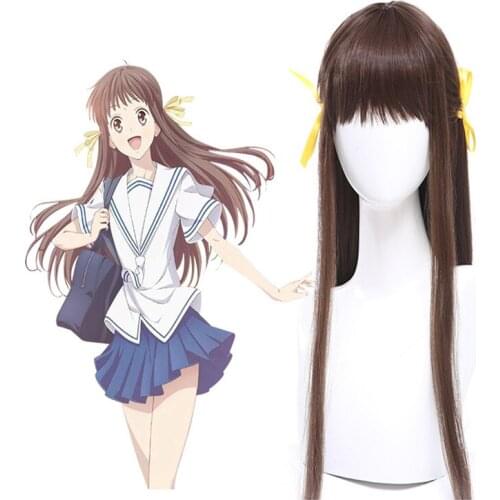 Anime Fruits Basket Cosplay Wigs Tooru Honda Cosplay Heat Resistant Synthetic Wig Hair Halloween Party Women Cosplay Wig