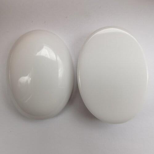 30x22MM White Ceramic Whiteware Stone Bead Oval Cabochon CAB GEM Jewelry For Woman Gift Making (2pcs/lot) H198