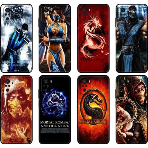 Black tpu Case For Xiaomi Redmi 9T Case Redmi Note 9T Note 10 5G 4G Pro 10S Case Scorpion Sub Zero Mortal Kombat x