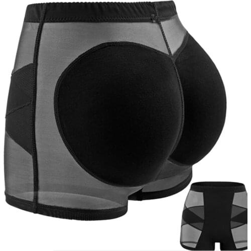Breathable meshpeach buttocks hip shaping pantsabdomen pants hip panties with insert pad