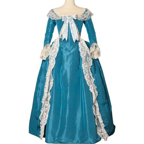 Cosplaydiy The Duchess Cosplay Costume Dress Marie Antoinette Rococo Fancy Blue Dress L320