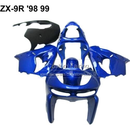Hot sale fairings for Kawasaki ZX9R zx-9r 1998 - 1999 Ninja 99 98 blue fairing kit CV18
