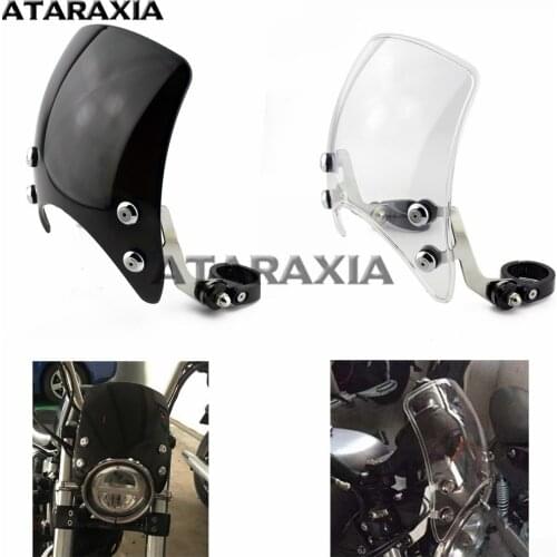 Motorcycle Windscreen Windshield Aluminum 39mm-41mm fits For Harley Sportster XL 883 1200 Models 2004 2005 2006 2007 2008-2019