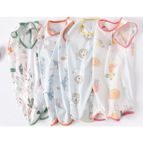 Muslin Baby Sleeping Bag Anti-kick Quilt Newborn Sleeveless Sleepwear Childrens Vest Clothes Saco De Dormir Para Bebe Sleepsack