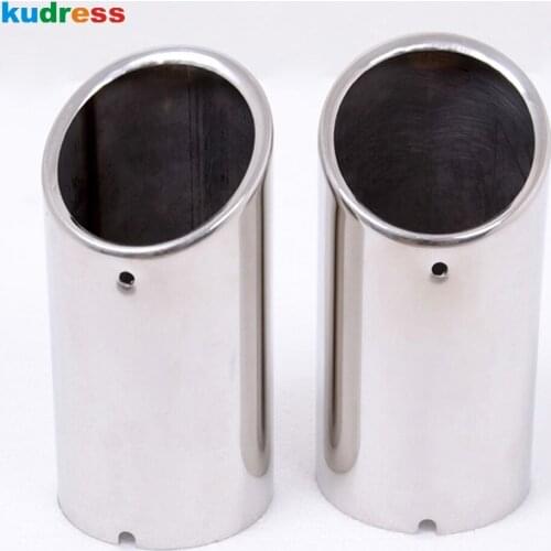 For Audi Q5 2010 2011 2012 Stainless Steel Rear Tail Exhaust Muffler Tip Pipe Silencer Cover Trim Car Styling Accessories 2pcs