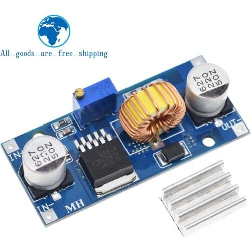 5A XL4015 DC-DC 4-38V to 1.25-36V 24V 12V 9V 5V Step Down Adjustable Power Supply Module LED Lithium Charger With Heat Sink