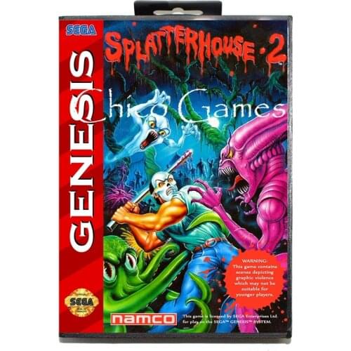 Sega MD games card - Splatterhouse 2 US Cover for Sega MegaDrive Video Game Console 16 bit MD card
