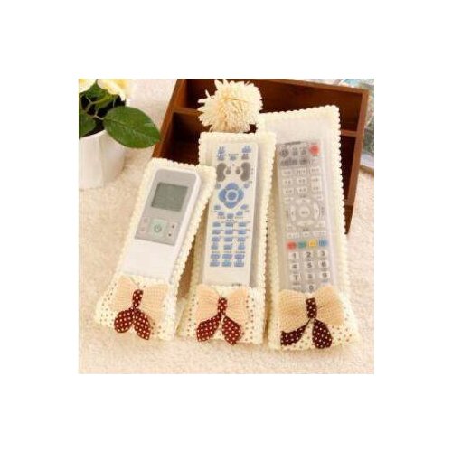 1 pc Remote Control Cover Silicone Transparent TV Remote Bow-knot Decor Control Case Air Conditioning Dust Protect Storage Bag
