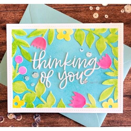 Thinking of you letters Metal Cutting Dies Stencils DIY Scrapbooking Paper/photo Cards Embossing Dies